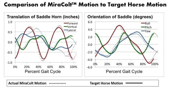 MiraColt Motion comparison to a real horse.